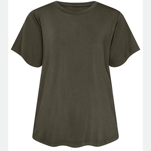 Camiseta de Cuello Redondo de Algodón Personalizada para Mujer, Camiseta Informal de Manga Corta, Corte Regular, Básica para Uso Diario - Product Image 1