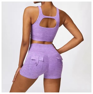 Shorts Deportivos para Mujer, Personalizados al por Mayor, con Logotipo Personalizado, Transpirables, Lavados, Ecológicos, para Gimnasio, Running, Yoga y Fitness - Product Image 2