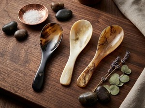 ช้อนเขาควายแบบแบนช้อนทำจากเขาซุปวัวและเครื่องใช้บนโต๊ะอาหารและช้อนทรงแบน - Product Image 4