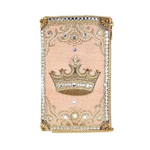 Étui de téléphone personnalisé en strass floral de couleur crème dorée, artisanat Ziyan, résistant aux chocs, pour Apple iPhone 6 pouces, décoratif - Product Image 1