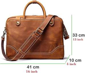 Bolso de Cuero Personalizado para Hombre, de Alta Calidad, Cosido, Informal, Ligero, Transpirable y Cómodo para Adultos - Product Image 5