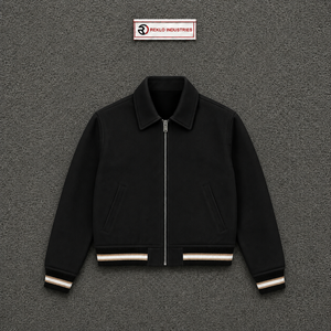PREMIUM BLACK ZIP <b>JACKET</b> TRENDY STREETWEAR <b>SMART</b> <b>MEN</b> OUTERWEAR ZIPPER FASHION VERSATILE BOMBER WEAR Turn-down Collar Casual Oute - Product Image 5