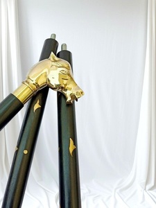 Brass Horse Slim Handle Lightweight Walking Stick | Minimal Vintage Designer Outdoor Walking Cane | Elegant Gentleman Gift - Product Image 2