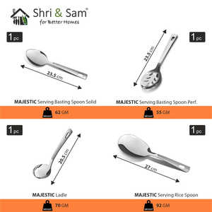 Majestic 72 PCS Service de vaisselle en acier inoxydable pour 6 personnes - Product Image 4