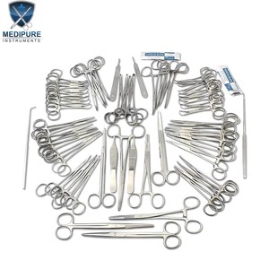 Kit de Instrumentos Quirúrgicos Veterinarios de Acero Inoxidable de Alta Calidad, 126 Piezas, para Esterilización de Perros y Gatos - Product Image 1