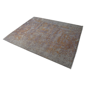Hand-Knotted Grey Gold <b>Abstract</b> Wool <b>Rug</b> Low Pile Jute Modern Distressed Marble Pattern Luxury Living Room Area <b>Rug</b> - Product Image 3