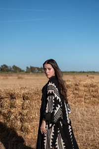 Kimono long à manches larges, kaftan bohème, cardigan pour femme, veste grande taille, vêtements décontractés à prix de gros - Product Image 3