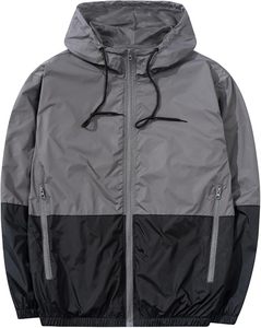 Men's Hooded Color Blocked Soft Shell <b>Jacket</b> Water Resistant Zip Fly Regular Fit Polyester Outdoor Windproof <b>jacket</b> - Product Image 1
