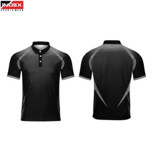 INDEX SPORTSWEAR Camiseta Polo Negra Sublimada para Hombre, Manga Corta, Absorbe la Humedad, Ropa Deportiva de Fútbol, Corte Atlético - Product Image 1