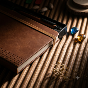 Aurelux Premium Brown PU Velvet Case Bound Diary Ballpoint Pen Gift <b>Set</b> 192 Pages Embossed Foiled Elegant <b>Notebook</b> Professional - Product Image 5