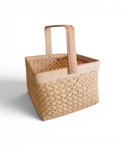 Cesta de Almacenamiento de Bambú Hecha a Mano con Asa |   Cesta de Bambú Tejida Natural para Organización del Hogar - Product Image 2