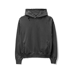 เสื้อฮู้ดดี้ผู้ชาย สไตล์สตรีทแวร์ แบบดิสเทรส - Product Image 5