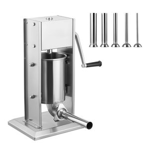 Insaccatrice Manuale Professionale a Doppia Velocità in Acciaio Inossidabile, Capacità 7 LBS/3 L, Verticale, per Insaccare Salsicce e Carne - Product Image 1