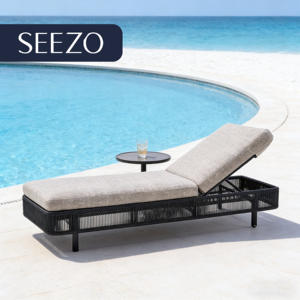 Tumbonas Blancas para Patio, de Aluminio, Plegables, de Mimbre Sintético, Impermeables, para Piscina, con Tela Intercambiable - Product Image 3