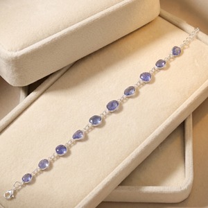 Natural Tanzanite 925 Sterling Silver <b>Adjustable</b> Tennis <b>Bracelet</b> Faceted Gemstone Minimalist Dainty Jewelry Gift For Women - Product Image 4