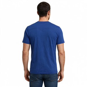 Camiseta de Hombre 100% Algodón, Manga Corta, Cuello Redondo, Tejido de Punto, Corte Regular, Color Sólido, Ecológica, Anti-Pilling, BD - Product Image 3