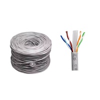 Kabel Ethernet Cat6 UTP Kabel LAN 4 pasang Konduktor Tembaga Murni 305m Bahan Jaket PVC/PE Lulus Uji Kabel Jaringan Dalam Ruangan