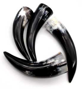 Eco-Friendly Polished Hand Carved Ox Buffalo Horn Viking Medieval <b>Drinking</b> Love Design Matching <b>Stand</b> Leather Holder Beer/Mead - Product Image 1