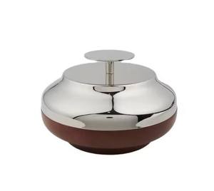 Olla de Acero Inoxidable para Calentar Alimentos con Tapa, Diseño Redondo Vintage para Cocina de Gas e Inducción, 24 cm, Plato para Calentar Comida - Product Image 1