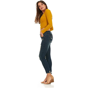 High-Waist Skinny Jeans Men's Women's Customizable Casual Streetwear OEM Customizable High Waist Summer Painted - Product Image 4