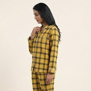 <b>Women's</b> Plaid <b>Flannel</b> Pajama <b>Shirt</b> Custom <b>Checked</b> Plaid <b>Shirts</b> Ladies Long Sleeve Turn Down Collar <b>Flannel</b> <b>Shirts</b> <b>Women</b> - Product Image 4