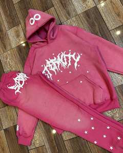 Conjunto de chándal personalizado para hombre a precio de fábrica, sudadera con capucha y pantalones de algodón, ropa deportiva, servicio OEM - Product Image 4