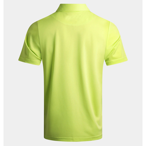 Camiseta de Manga Corta para Hombre, Tejida, 100% Poliéster, Transpirable, de Secado Rápido, Corte Regular, Color Verde Lima Sólido con Rayas Azul Marino - Product Image 2