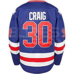 Deltress Trading USA 1980 Jersey de hockey de equipo alto Jersey blanco al por mayor en tallas para hockey sobre hielo con Jim Craig - Product Image 1