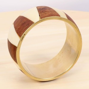 Traditional <b>Indian</b> Bone Inlay Brass <b>Bangles</b> for Women Fashion Jewelry - Product Image 1