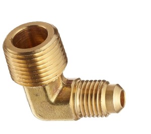 Codo macho de latón para conexión SAE, fabricante de conexiones hidráulicas de latón, codo macho para conexión SAE (AOL165) # 010202 - Product Image 3
