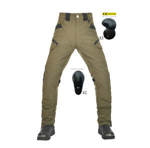 Motorcycle Leather Cordura Riding Pants with CE Removable Knee & <b>Hip</b> Protectors | Waterproof Biker Trousers | Hike Impex - Product Image 2