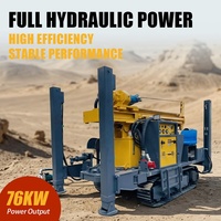 Plateforme de forage de puits d'eau sur remorque, homologuée pour la circulation routière, transport fiable, profondeur 260 m, service mobile, certifiée CE