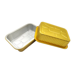 Contenitore in Alluminio Dorato Rettangolare Monouso WB 1800ml 60oz con Coperchio in Plastica PP per Friggitrici <span class=keywords><strong>ad</strong></span> <span class=keywords><strong>Aria</strong></span> e Asporto - Product Image 6