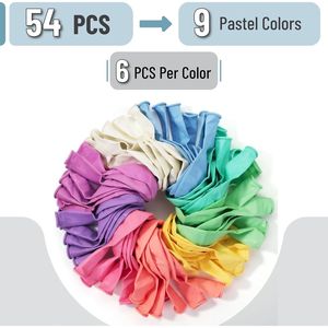 Palloncini per Feste in Colori Pastello, Confezione da 54 Pezzi da 12 Pollici per Decorazioni Festive - Product Image 3