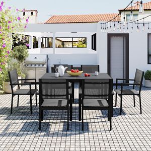Tavolo da esterno in acciaio stile U di alta qualità e sedia Set per Patio balcone o cortile - Product Image 2