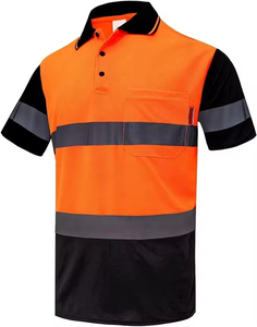 เสื้อโปโลสะท้อนแสงสำหรับผู้ชาย ระบายอากาศได้ดี ปลอดภัย ได้รับมาตรฐาน CE เหมาะสำหรับงานก่อสร้าง แขนยาว ราคาถูก ดีไซน์สวย - Product Image 4
