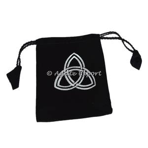 Velours sur mesure Autres produits d'emballage et d'impression Cuivre-Pochette noire-pochette ronde pour bijoux - Product Image 6