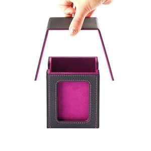 Scatola porta carte collezionabili in pelle da oltre 100 carte con finestra per carte Commander, contenitore elegante per l'organizzazione di oggetti da collezione - Product Image 3