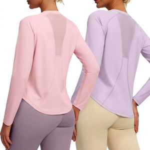 Top Deportivo de Lyocell, Spandex y Poliéster, Transpirable, de Secado Rápido, Blusa de Yoga de Color Sólido, Camiseta Profesional para Entrenamiento - Product Image 4