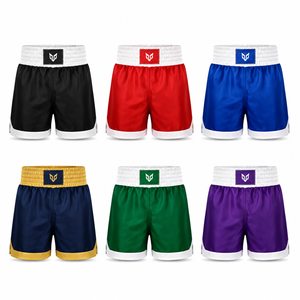 Pantalones Cortos de Boxeo Personalizados OEM para Adultos Unisex, Cintura Elástica de Satén, Secado Rápido, Transpirables, Corte Holgado, Uniforme de Muay Thai y Kickboxing - Product Image 2