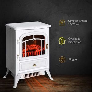 Caminetto Elettrico Moderno da 22 Pollici con Effetto Fiamma LED, 750W/1500W, in Vetro, per Uso Domestico e Alberghiero, Installazione a Incasso - Product Image 2