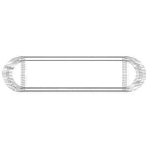 Macetas y jardineras extra grandes y duraderas de hierro galvanizado plateado tipo gabion. - Product Image 6