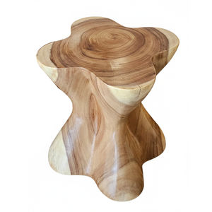 โต๊ะข้างเตียงไม้สักซูอาร์แกะสลักรูปดาว งานแฮนด์เมด รักษ์โลก ดีไซน์เรียบง่าย ทันสมัย เหมาะสำหรับห้องนอนหรือทางเข้าบ้าน - Product Image 1