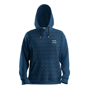 Sweat-shirt à capuche personnalisé avec sublimation géométrique, logo personnalisé, poche avant, coupe classique, décontracté - Product Image 1
