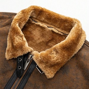 Waterproof Reversible Breathable Heated Genuine Leather Warm Moto <b>Jacket</b> <b>Slim</b> <b>Fit</b> Black Stand Collar Zipper Closure Regular - Product Image 6
