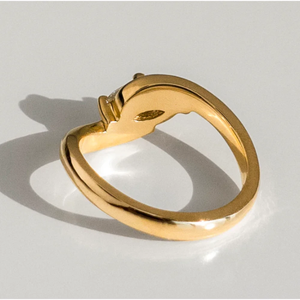 แหวนหมั้นเพชรเดี่ยวทรงบายพาสทองคำ 14K ดีไซน์หรูหรา พร้อมใบรับรอง IGI - Product Image 2