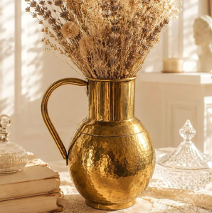 Carafe en cuivre style antique pour bar, jus, vin, grande carafe en métal finition dorée, pichet fait main à prix abordable - Product Image 3
