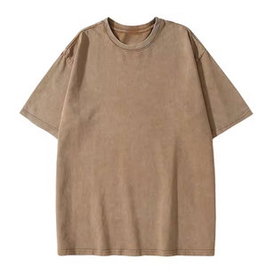 เสื้อยืดคอตตอนทรงโอเวอร์ไซส์ ล้างสีแบบแอซิดวอช สกรีนโลโก้ได้ เนื้อผ้าหนา วินเทจ เสื้อเปล่า ขายส่งจากโรงงาน - Product Image 5
