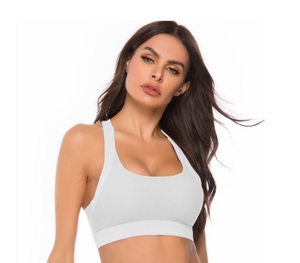 สปอร์ตบราออกกำลังกายสำหรับผู้หญิง ดีไซน์ซิปหน้าแบบ U-Neck สายไขว้หลัง รองรับแรงกระแทกสูง เหมาะสำหรับโยคะ วิ่ง และวิดพื้น ขายดี - Product Image 4