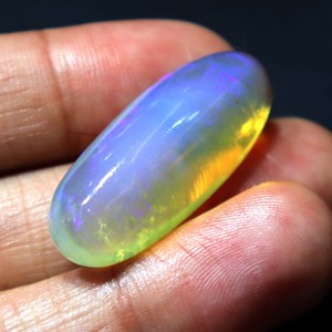 โอปอลธรรมชาติจากออสเตรเลีย 32 กะรัต โอปอลคูเบอร์เพดีแบบหลวม คริสตัลโอปอลสีน้ำเงินไฟ งานแฮนด์เมดสำหรับทำเครื่องประดับ - Product Image 2